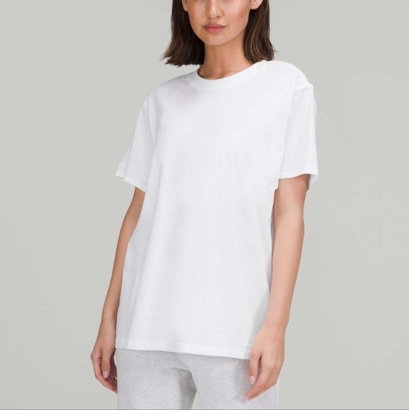 lululemon athletica Tops - Lululemon All Yours Cotton T-Shirt White Size 4